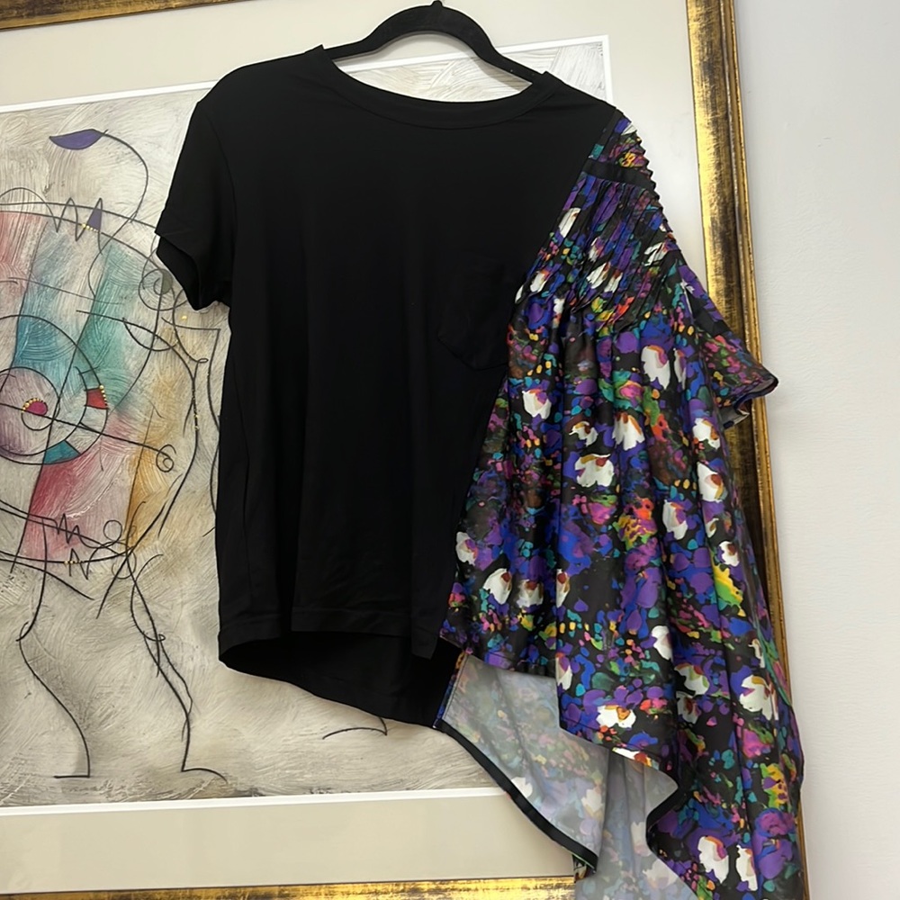 Sacai Multicolor T-Shirt Tops Nylon Cotton